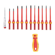 13pcs 1000V VDE Insulated Screwdriver Set with Magnetic Phillips Torx Hex Bits for Electrician Repair Tools & Home Use