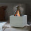 Flame Humidifier, Aroma Essential Oil Diffuser with Remote Control and Light, White 2
