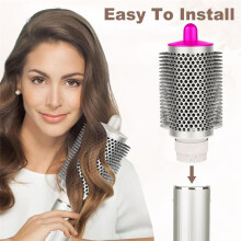 Round Brush Attachment for FlexStyle HD430 HD435 HD440 Accessories, Large Round Volumizing Brush Styling Rose Red