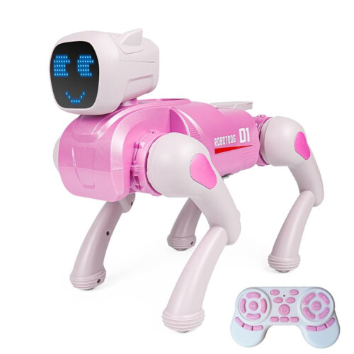 2.4G Intelligent RC Robot Mechanical Dog Voice Dialogue Cute Expression Light APP Remote Control Programming Toy 1
