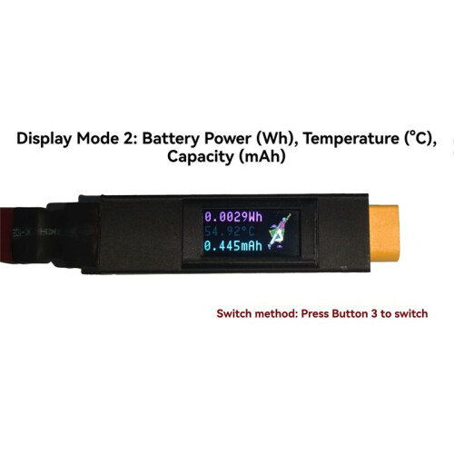 1-20S 100A Power Meter with XT60 Connector Digital Display Screen Voltage and Current Meter for UAV RC Car Ship Models 2
