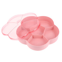 1Appetizer Tray Roze Met Compartimenten Voor Snacks