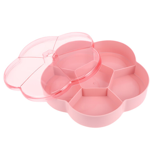 1Appetizer Tray Roze Met Compartimenten Voor Snacks