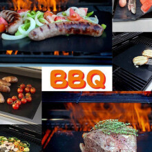 2St Grill Zwart Heatproof Non-Stick Bbq Bakmat Voor Buitenkoken