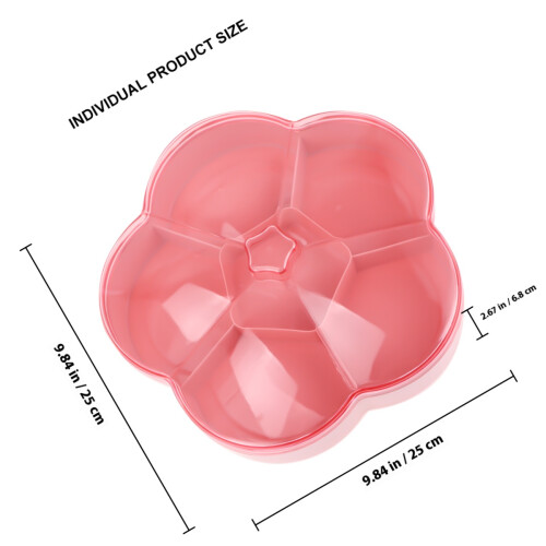 1Appetizer Tray Roze Met Compartimenten Voor Snacks 1