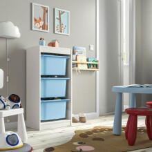 IKEA TROFAST Storage Unit with 3 Boxes 46x30x94cm