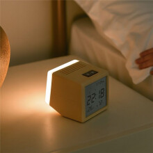 Réveil à Bascule, Horloge de Bureau, Veilleuse Multifonctionnelle, Gadget de Bureau, Horloge Météo, Décoration D'Intérieur A