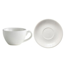 Xícara de Café de Cerâmica Minimalista de 220 Ml, Cor Sólida, com Base, Caneca para Casal, Estilo Europeu, Xícara de Chá com Leite, Branca