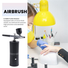 Airbrush Kit with Compressor Rechargeable Cordless Non-Clogging High-Pressure AirBrush Set for Nail Art Makeup Painting