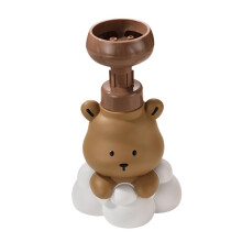 Pump Bottle, Cartoon Bear Shaped Foam Soap Dispenser Foam Dispenser for Bathroom Refillable