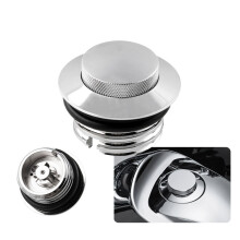 1Zilveren Metalen Motorbrandstoftankdop Met Innovatieve Sluiting