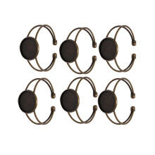 6St Koperen Ovale DIY Hanger Voor Sieraden Koffie Armband