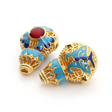 3St Delicate Cloisonne Kralen Sky- Voor Sieraden DIY