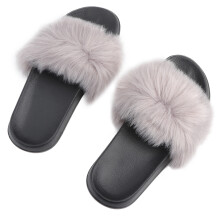 1Paar Winterpluizige Slippers Dames Stevige Anti-Slip
