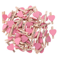 100St Roze Foto- En Paperklemmen Hartvormige Decoratie