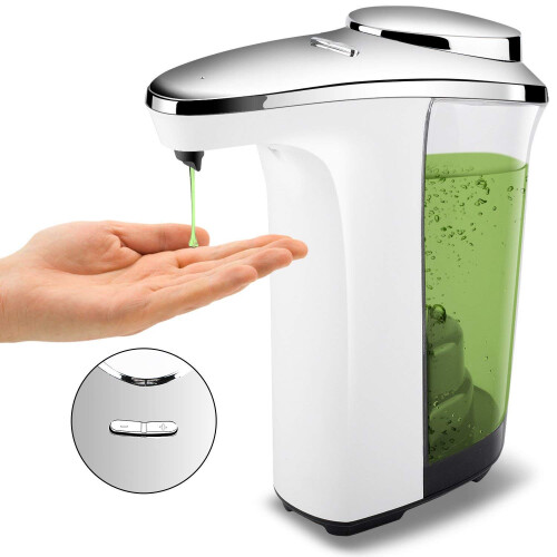 Automatic Soap Dispenser Compact Sensor Pump Adjustable Soap Dispensing Volume Control Battery Operated 17Oz/500Ml For Kitchen, Bathroom 1
