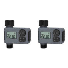 2X Electronic Garden Water Timer with LCD Single-Outlet Hose Irrigation Controller Efficient Water Management Tool A