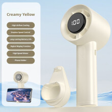 Ventilador portátil de mão, mini ventilador silencioso recarregável via USB, velocidades ajustáveis,