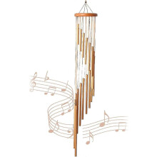 Carillon éolien de Noël d'extérieur avec crochets, cloches musicales, 18 tubes en bronze, pour terrasse, jardin, balcon, décoration int