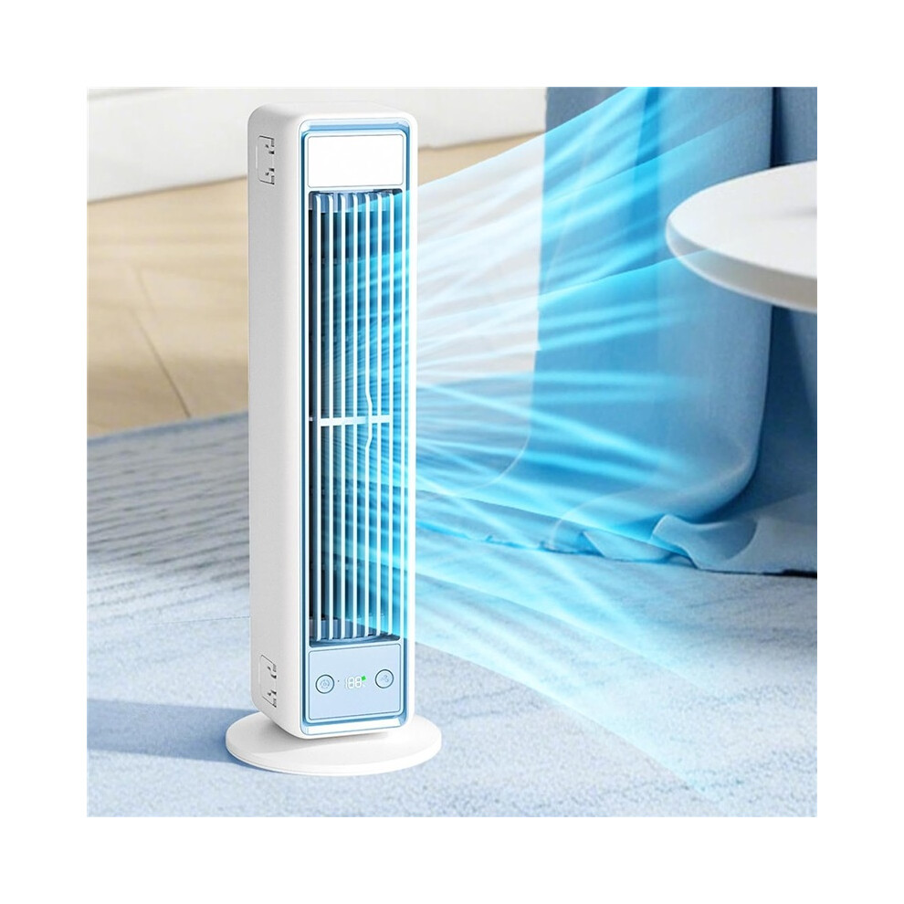 Smart Silent Tower Fan, Usb Rechargeable Oscillating Standing Fan With Remote Control, 4-Speed Cooling Fan And Led Display For Home And Office 8581903986452