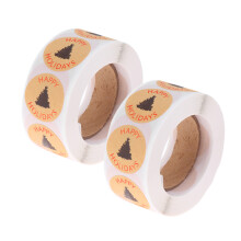 10Beige Zelfklevende DIY Stickers Kerstdecoratie En