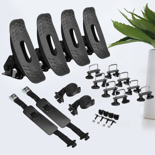 1Set Zwarte Paddle Bracket Voor Opblaasboot En Kayak Stevig 2
