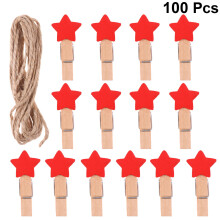 100St DIY Clips Rood Voor Foto's En Feestdecoraties