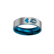 1St Unisex Titanium Steel Ring Hoogglans Comfort Fit