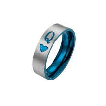 1St Fashion Couple Ring Hoogglans Titanium Staal Comfortabele Ring