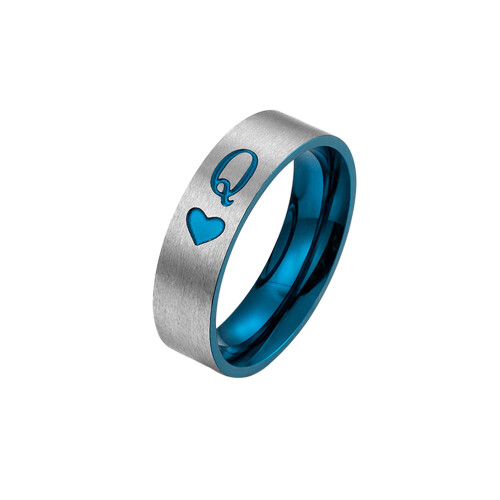 1St Fashion Couple Ring Hoogglans Titanium Staal Comfortabele Ring
