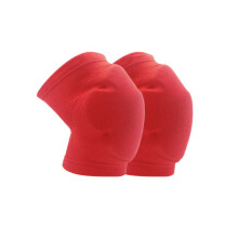 1Paar Kniebrace Rood Ademend Sport Bescherming Antislip Pads