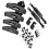 1Set Zwarte Paddle Bracket Voor Opblaasboot En Kayak Stevig 8