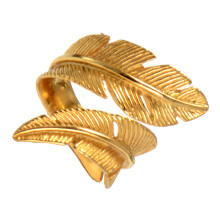 1Jewelryrings Modieuze Gouden Veer Ring Duurzaam En