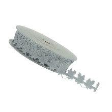 1Rol Zilveren Embossing Esdoornlint Voor DIY En Feestdecor