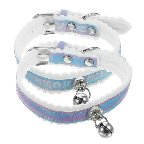 2St Comfortabele Rood Halsband Met Hond En Kat