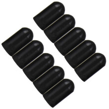 10St Silicone Drumstick Tip Zwart Oefenbeschermers