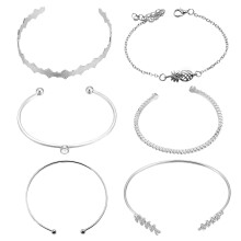 6St Zilveren Armbanden Dames Creatief & Fijn