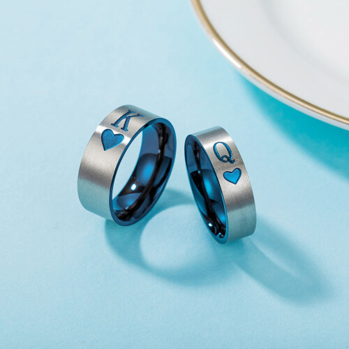 1St Fashion Couple Ring Hoogglans Titanium Staal Comfortabele Ring 2