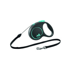 (S-5m, Black/Blue) Flexi Logo Dog Lead