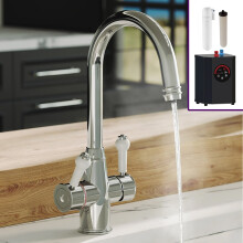 3 in 1 Single Lever Boiler Complete Kitchen Mixer Tap Set - Chrome