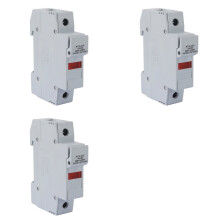3X 1P RT18-32X Sicherungshalter AC 380V 32A 1-Polig 10x38mm Sicherungshaltersockel für DIN-Schienenmontage