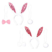 2Sets Decoratieve Konijnen Oren Hoofddeksel Voor En Cosplay