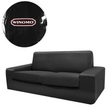 1St Zwarte Rekbare Slipcover Set Beschermhoes Voor Bankstel