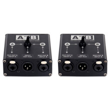 2X Passieve 2-in-1-Uitgang of 1-in-2-Uitgang XLR Gebalanceerde Audiobron-Schakelkast Handmatige Selectie voor Microfoongeluidskaartmixer