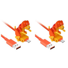 2X Câble de Chargement USB-C pour Chien qui Saute, Chargeur Rapide Amusant, Accessoire de Téléphone Innovant de Type C et Jouet Anti-Stress