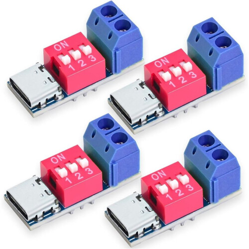 USB-C PD Trigger Board Module PD/QC Decoy Snelladen USB Type-C Naar 12V Hoge Snelheid Oplader Power Delivery Boost (8 STUKS) 1