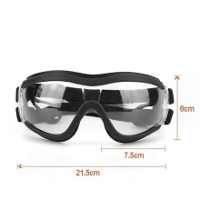 UV-Schutzbrille für Haustiere, wasserdichte Hundebrille, gebogene, bruchsichere Polycarbonat-Gläser, verstellbare Passform für mittelgr