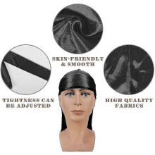 Seiden-Durag, leichte, atmungsaktive Wellenmütze für Damen und Herren, bequeme Haarbinde für den täglichen Gebrauch