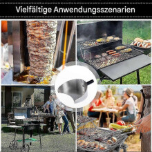 Kebabschaufel aus Edelstahl, spülmaschinenfest, 22,5 x 17,5 x 8 cm, langlebiges Küchenutensil