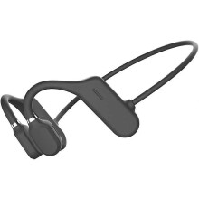 Waterdichte sportkoptelefoon met botgeleiding voor hardlopen, zwart, lichtgewicht, open ontwerp